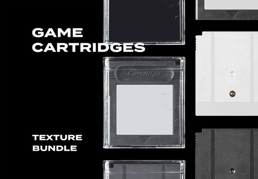 Cartridge Game Retro Overlay Texture Pack Bundle Effect Surface Mockup