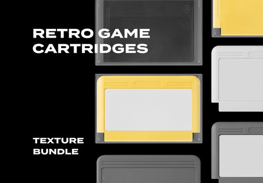 Cartridge Game Retro Overlay Texture Pack Bundle Effect Surface Mockup