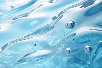 Close up view of splash in clear healthy water from mountains. Generative Ai.