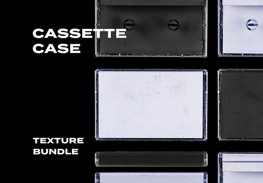 Cassette Tape Case Retro Music Overlay Texture Pack Bundle Effect Surface Mockup