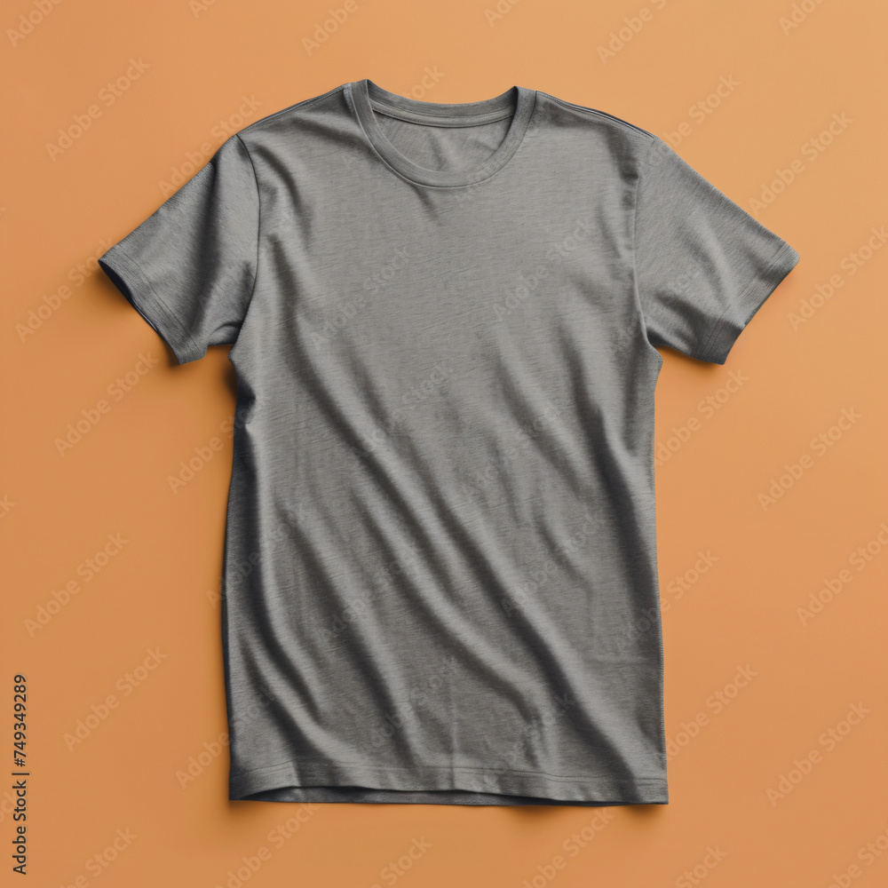 Poster Grey T shirt mockup isolated