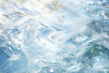 Close up view of splash in clear healthy water from mountains. Generative Ai.
