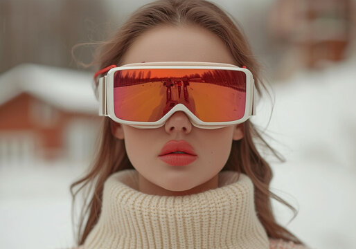 The girl in ski glasses