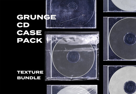 Grunge Transparent CD Disk Compact DVD Game Disc Case Overlay Texture Pack Bundle Effect Surface