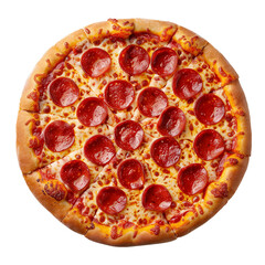 Pepperoni pizza Isolated on transparent background