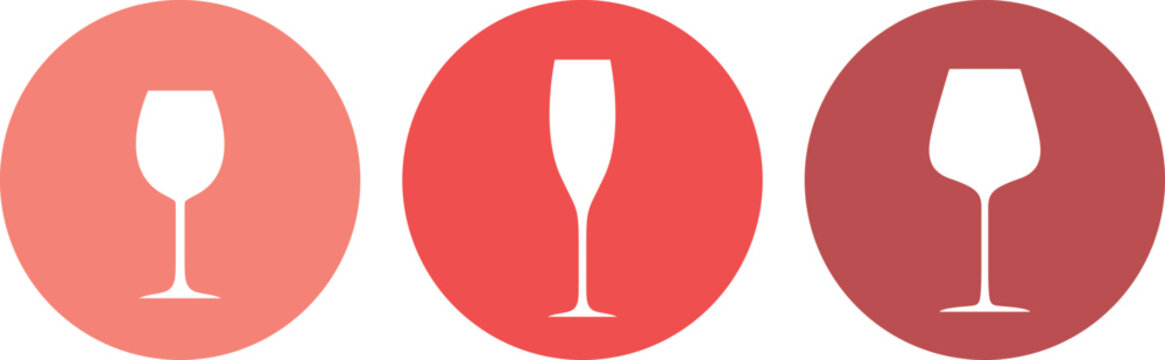 Wineglass logo. Icon. Isolated wineglass on white background