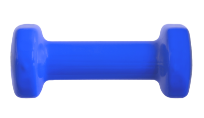 Blue dumbbells 1.5 kg. isolated on white background.