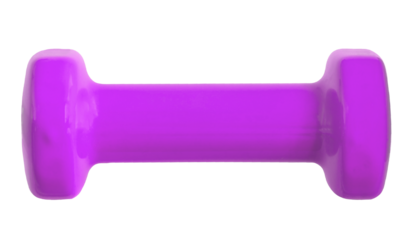Purple dumbbell 1.5 kg. isolated on white background.
