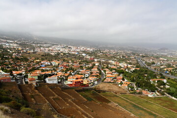 Cloudy landscape in Canary Inslands