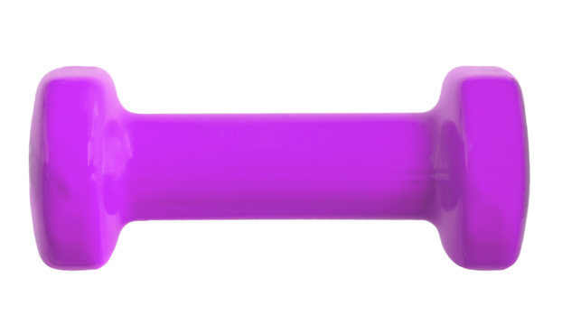 Purple dumbbell 1.5 kg. isolated on white background. - Powered by Adobe