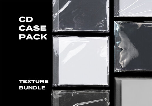 CD Disk Compact DVD Game Disc Case Music Overlay Texture Pack Bundle Effect Surface Mockup