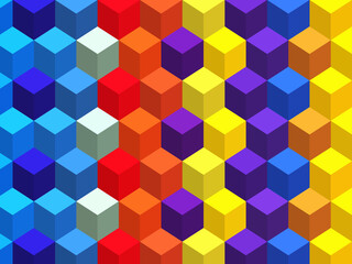 colorful cubes background, creative concept