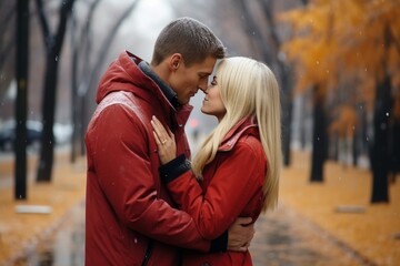 Fototapeta premium young lesbian couple kissing each other