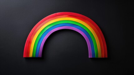 Rainbow background, isolated black background. for ads for banners. Generative ai.