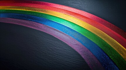 Rainbow background, isolated black background. for ads for banners. Generative ai.