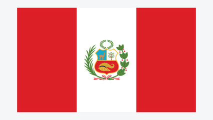 Peru Flag with Original color