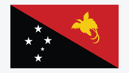 PAPUA NEW GUINEA Flag with Original color
