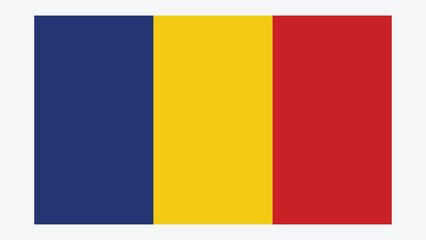 Fototapeta premium ROMANIA Flag with Original color