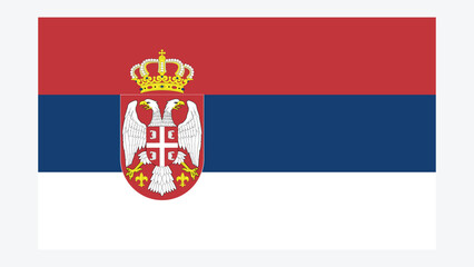 SERBIA Flag with Original color