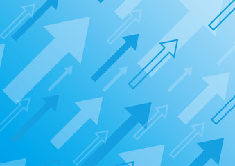 矢印　背景　水色　右上　上がる