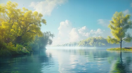 Summer day on the river