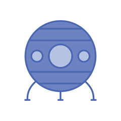 Blue duo tone Space Shelter vector icon