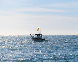 Traditional fishing boat in the Mediterranean