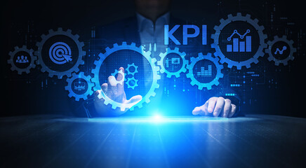 KPI Key performance indicator business finance concept on screen.