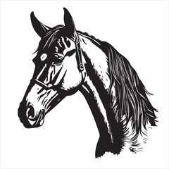 Horse silhouette animal logo black horses graphic vector illustration