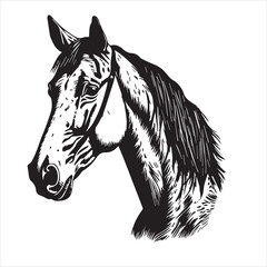 Horse silhouette animal logo black horses graphic vector illustration