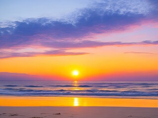Naklejka na ściany i meble Free beach and sunset picture