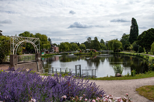 Rose Garden with Pond at Uetersen