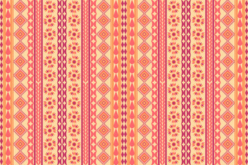 Ethnic blue ikat vector chevron pattern background Traditional pattern on the fabric in Indonesia and other Asian countries
