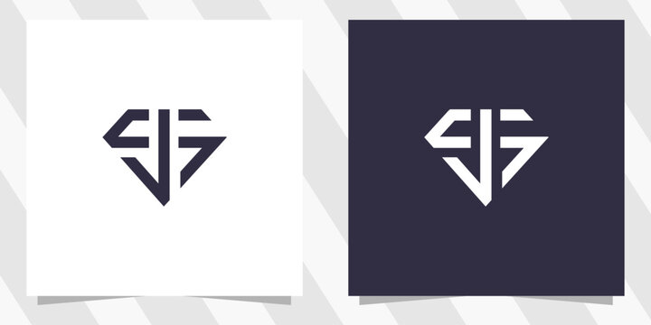 letter sj js logo design