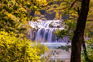 Wunderschöne  Krka Wasserfall  in Kroatien