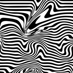 Abstract Black and White Geometric Stripes.hypnosis spiral.Seamless Black and white stripes background.seamless wave line patterns
