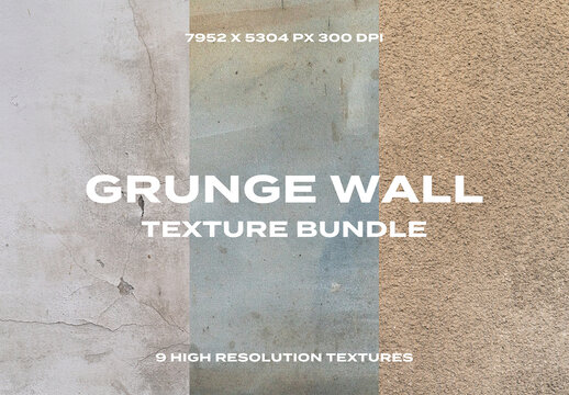 Grunge Stone Concrete Grunge Wall Outdoor Street Indoor Modern Overlay Texture Pack Bundle Effect Surface