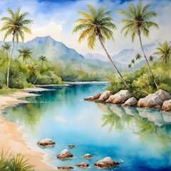 Tropical Lagoon Oasis