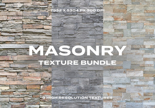 Masonry Stone Concrete Grunge Wall Outdoor Street Indoor Modern Overlay Texture Pack Bundle Effect Surface