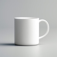 Obraz premium product shot featuring a white ceramic mug with a unique shape сreated with Generative Ai
