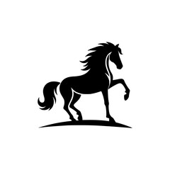 Obraz na płótnie Canvas horse wild animal silhouette graphic asset vector illustration template design