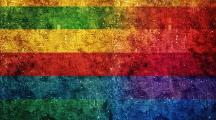 Vintage Texture Rainbow Pride Flag, An image of a rainbow flag with a vintage texture, representing the diversity and inclusivity of the LGBTQ community.