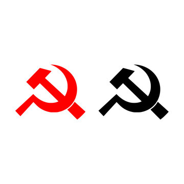 communist red and black graphic asset vector illustration template design