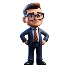 3d man with sunglasses
