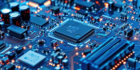 electronic circuit board, technology background 