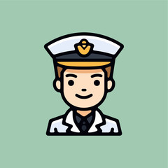 military officer icon vector 