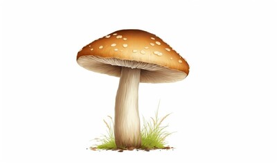 Fototapeta premium Mushroom on a white background. illustration.