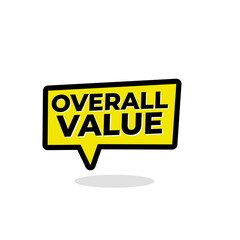 Overall value investment business finance money speech icon design vector