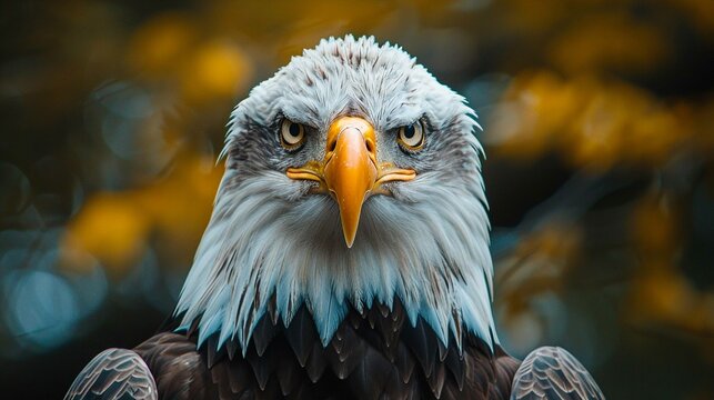 6w closeup photograph of a bald eagle, serene, beautiful, cinematic camera