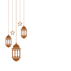 Ramadan lantern on a Transparent Background. Islamic lamp decoration for ramadan and islamic festival